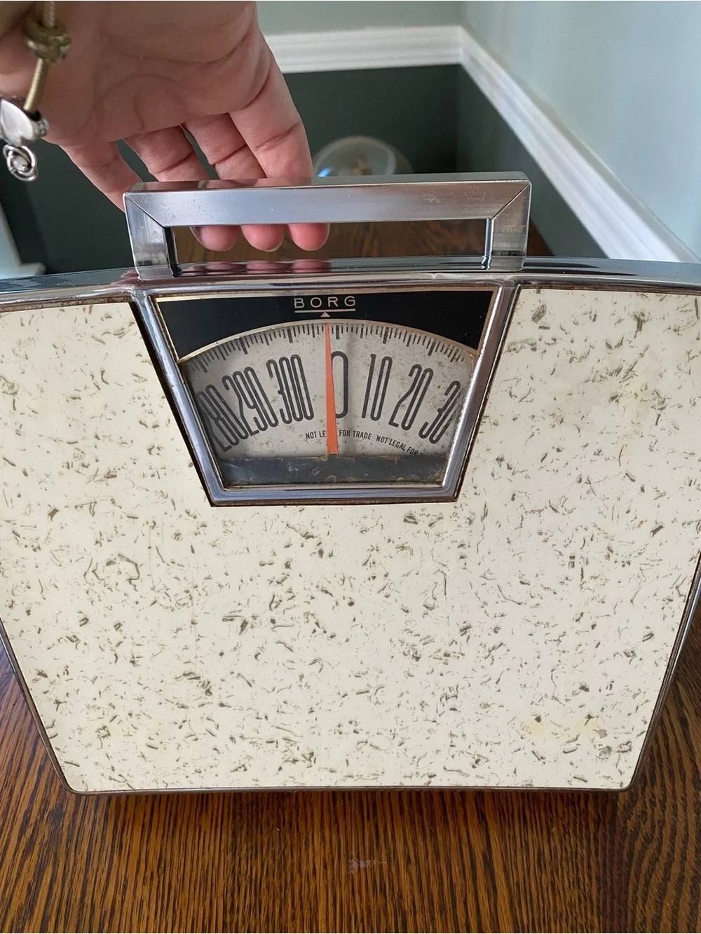 Vintage MCM 1950s Atomic Era Borg Bathroom Scale